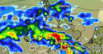 UK weather maps reveal exact date horror rainstorm will soak millions of Brits with 10mm an hour