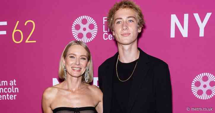 Naomi Watts’ lookalike son Sasha, 17, towers over her in rare appearance together