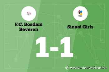 Bosdam Beveren B en Sinaai Girls spelen 1-1