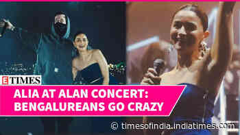 Alia Bhatt Joins Alan Walker During His Bengaluru Show, Cheers 'Namaskara' For Fans | Watch