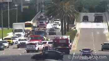 Crash blocking eastbound lanes on Bay Pines Boulevard in Seminole