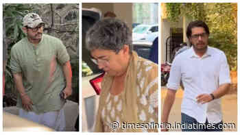 Aamir, Kiran, Imran at Reena Dutta's dad's prayer meet