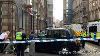 Three injured in major incident after taxi ploughs into shoppers in busy Glasgow street