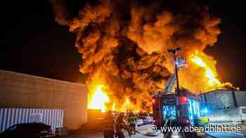 Großbrand in Hamburg – Lagerhalle steht in Flammen