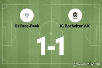 Bree-Beek B en Bocholt B eindigen op 1-1-gelijkspel