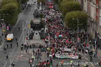 Protesters in Dublin mark one year of Israel-Hamas conflict