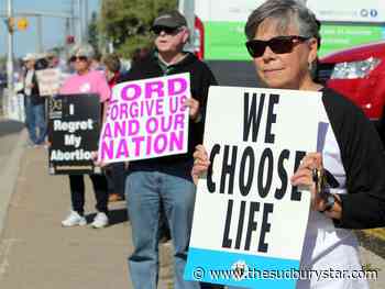 Pro-life protest in Sudbury on Sunday