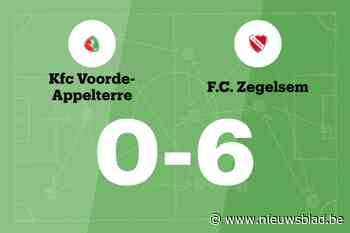 Zes opeenvolgende overwinningen voor FC Zegelsem na 0-6 winst tegen KFC Voorde-Appelterre B