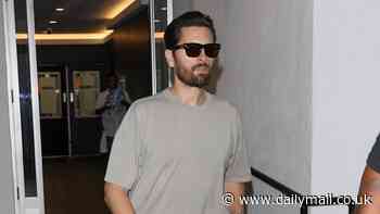 Scott Disick keeps it low key as he steps out in Beverly Hills after visiting celebrity hotspot E. Baldi