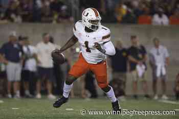 No. 8 Miami rallies from 25 points down to beat California 39-38