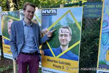 Vandalen viseren meerdere verkiezingsborden van Maarten Gabriels (N-VA)