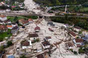 International rescue teams arrive in Bosnia after devastating floods and landslides