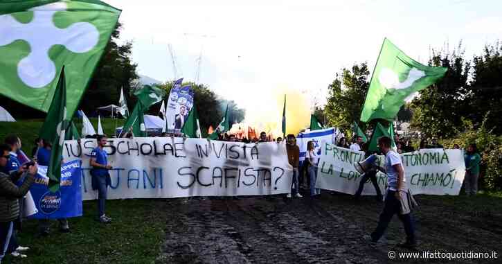 “Tajani scafista, vaf*******”, cori contro il ministro a Pontida: così i giovani della Lega insultano il vicepremier – Video