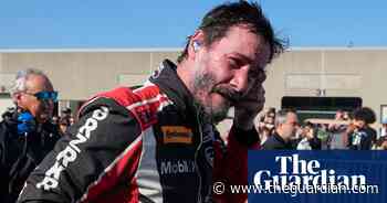 Keanu Reeves makes pro racing debut at Indianapolis Motor Speedway – video