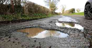 Britain's pothole nightmare as damaged road costing economy £14billion a year