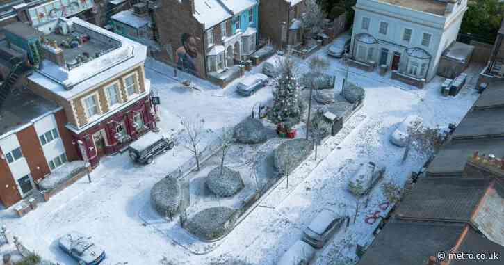 Festive pictures reveal big EastEnders Christmas as Walford is blanketed in snow