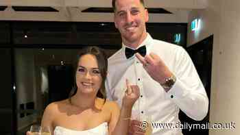 Footy star Tristan Xerri and his new bride Maddison tie the knot in lavish ceremony in the Macedon Ranges