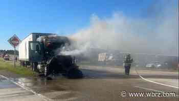 Hammond firefighters respond to 18-wheeler fire on South Morrison Boulevard