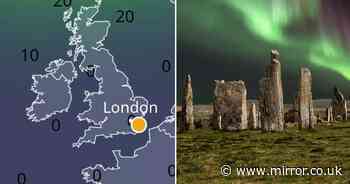 Northern Lights in UK as rare RED alert issued - exactly where you can see aurora borealis mapped