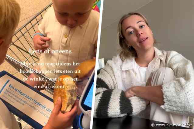 Roseanne (26) geeft haar zoontjes stukje brood en koek in de supermarkt en stuit op kritiek, maar wat zijn nu de regels?