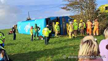 Northern Ireland school bus crash: Major incident declared as double-decker carrying 43 pupils overturns in Carrowdore - RECAP