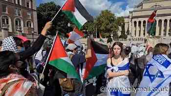 Pro-Palestinian protesters surround Jewish student holding October 7 anniversary vigil at Columbia University