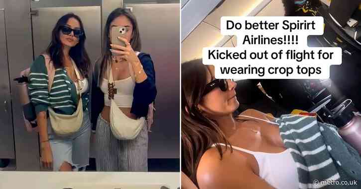 Moment female flyers are kicked off a plane for wearing ‘revealing’ crop tops