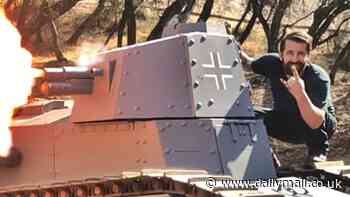 California dad spends $50,000 to build replica of WWI tank for his kids to play with in their backyard