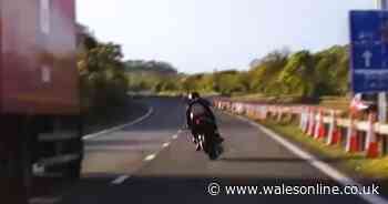 Dash cam vid caught biker, 19, as he hit speeds of 150mph in pursuit over Prince of Wales Bridge