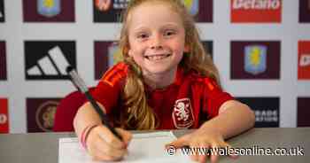 The seven-year-old Welsh girl who has just signed for one of the UK's biggest football clubs