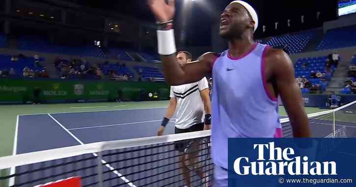 Frances Tiafoe launches expletive-filled rant at umpire after Shanghai Masters loss – video