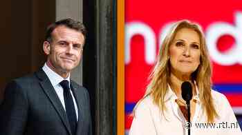 Emmanuel Macron was geëmotioneerd bij optreden Céline Dion Olympische Spelen