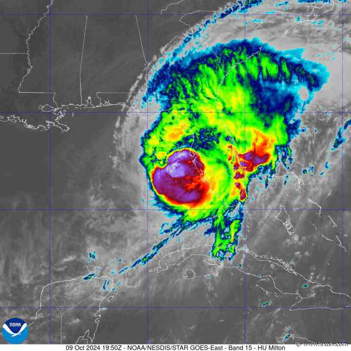 Tropical tracker: Hurricane Milton drops to strong Cat. 3 as landfall looms