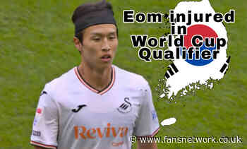 Eom Ji-sung injured playing for South Korea this afternoon