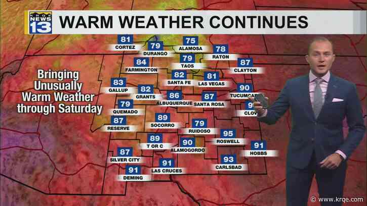 Unusually warm weather continues through the middle of October