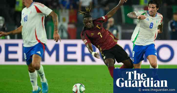 Nations League: Italy squander two-goal lead against Belgium after Pellegrini red