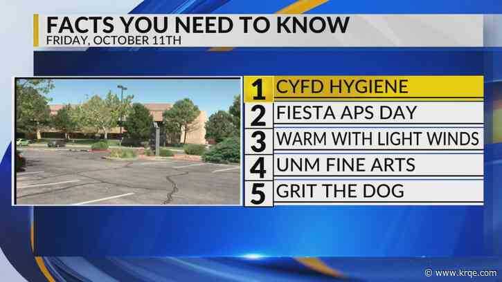 KRQE Newsfeed: CYFD hygiene, Balloon Fiesta day seven, Warm with light winds, UNM fine arts, Grit the dog