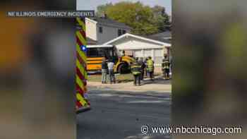 School bus crashes into north suburban Skokie home