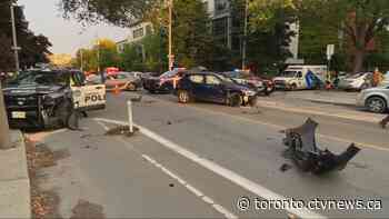 3 Toronto police officers injured in separate collisions