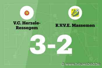 VC Herzele-Ressegem wint thuis van KVVE Massemen B, mede dankzij twee treffers Heyndrickx