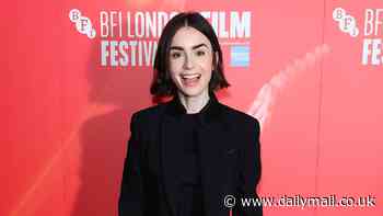 Lily Collins looks chic in an all black ensemble as she joins her Emily In Paris co-star Ashley Parks at the glitzy BFI Film Festival for The Summer Book premiere