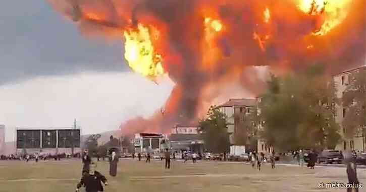 Two children killed in 1,000ft-high fireball from petrol station explosion