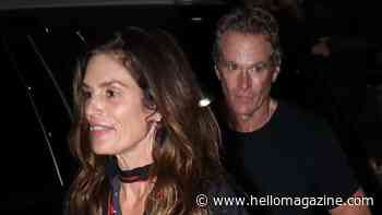 Cindy Crawford, 58,  rocks leather pants for epic date night with Rande Gerber at Hollywood club