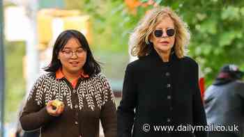 Meg Ryan bundles up in chic overcoat as she and daughter Daisy step out in New York City