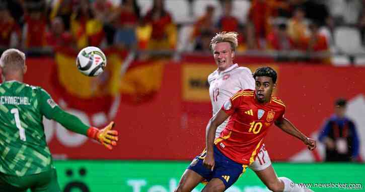 Kasper Schmeichel behoedt Denemarken voor achterstand tegen Spanje, Yamal en Morata missen kansen