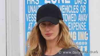 Gisele Bundchen keeps it casual in sweatshirt and leggings after working out at the gym in Miami