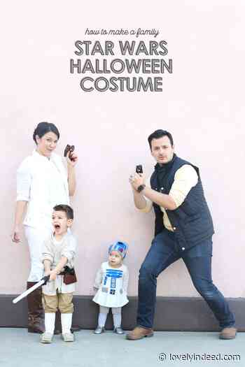 Family Star Wars Costumes for Halloween // Luke, Leia, Han, and Baby R2D2