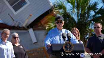 Biden surveys Hurricane Milton damage in Florida, Harris attends church in North Carolina