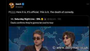 'I've had funnier headaches': Brits mock Saturday Night Live's 'comedy' skit about Oasis going on tour