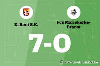 Vijf opeenvolgende overwinningen voor Reet na 7-0 tegen Mariekerke-Branst B